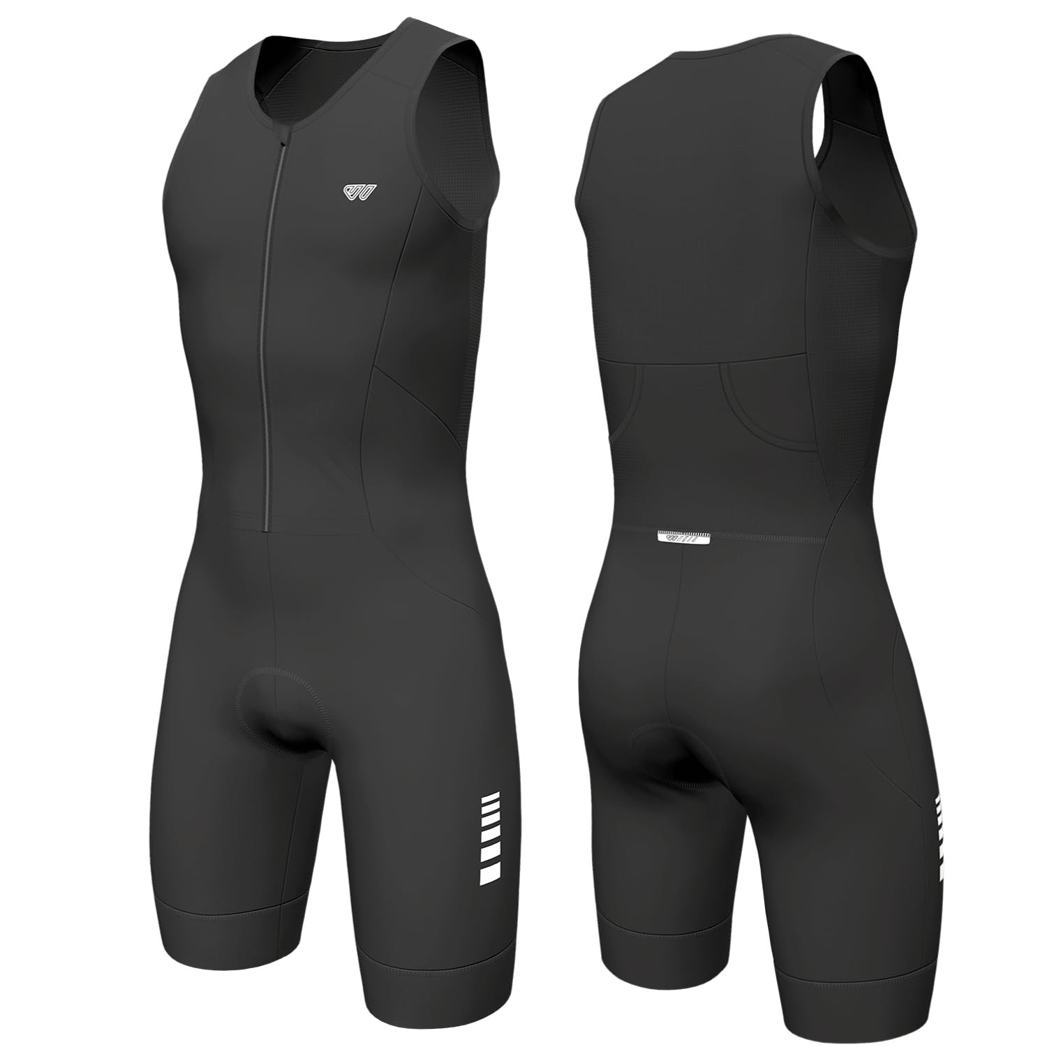 Wulibike Triathlon Anzug Herren Trisuit ärmellos,Atmungsaktiv Schnelltrocknend Tri Suits für Radfahren Laufen Rennen Training