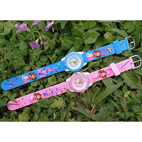 1Pc Kids Lovely Watch Criativo Cartoon Castle Princess Pattern Relógio de pulso para crianças Relógi