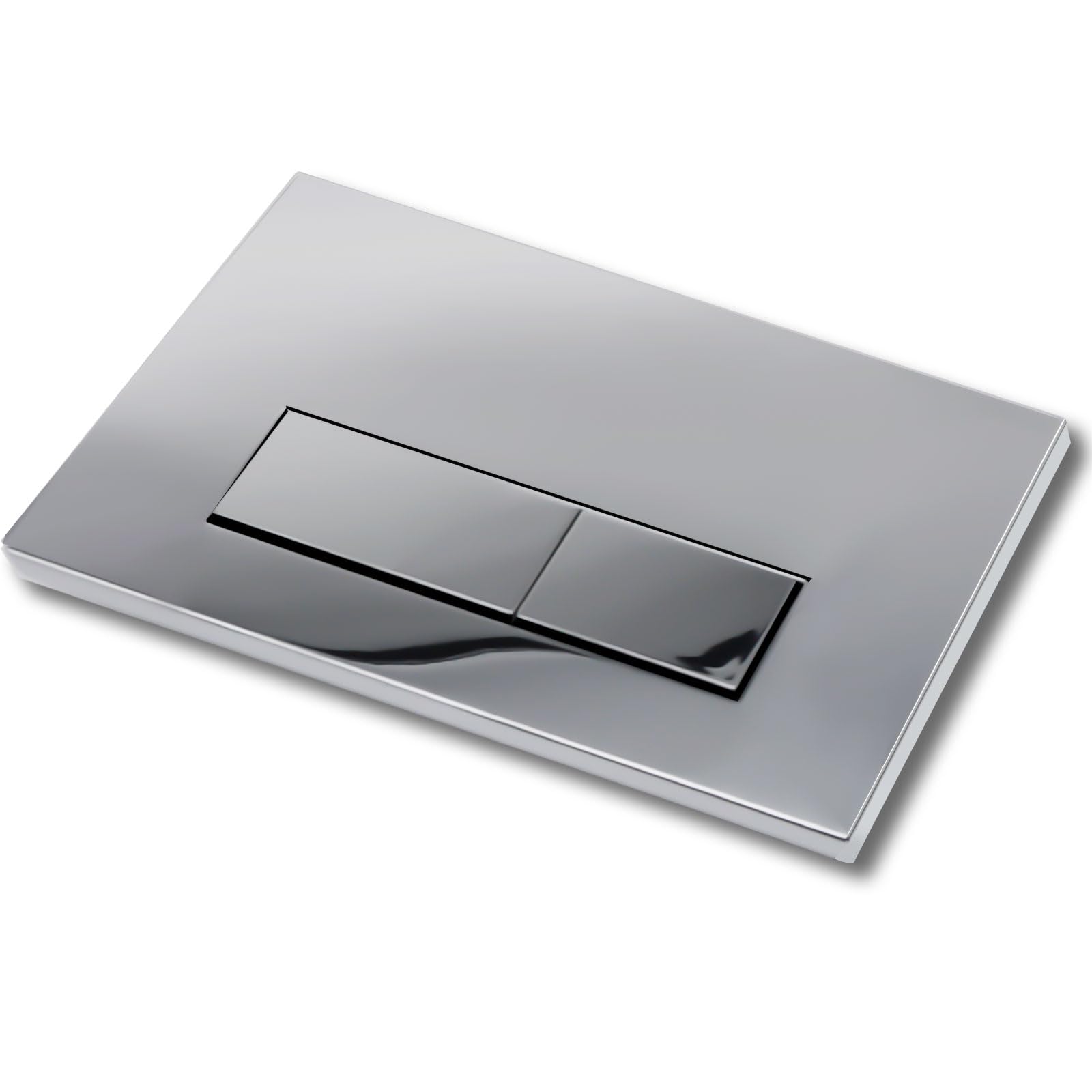Mendorio Placca di Comando WC, Compatibile con Geberit Sigma, UP300 e UP320, Piastra Doppio Scarico, Dimensioni 243×163 mm, Completa di Set di Leve di Scarico e Telaio di Montaggio (Cromato).