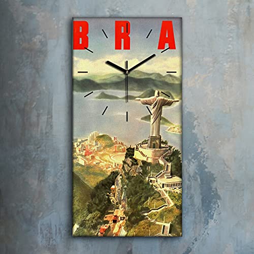 Horloge ne pas tic tac en silence toile Brésil Rio art moderne - 3