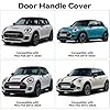 XhuangTech Car Door Handle Cover for Mini F54 F55 F56 F60, Waterproof ABS Door Trim Anti-Scratch Replacement Decor, Self-Adhesive Car Handle Sticker Exterior Accessories (4, Black) #2