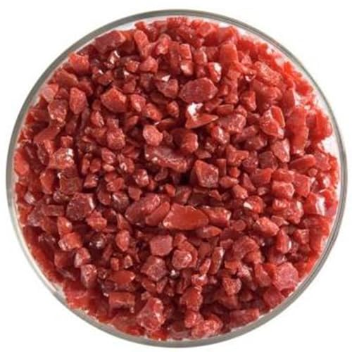 Bullseye Deep Red Opal Fusible Glass Frit - Coarse - 5 oz. Jar - 90 COE