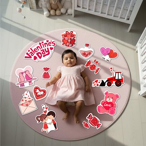 Image of Valentine's Day Baby Photography Props Kit - 20+ Romantic Photo Booth Props and Decorations for Valentine's Party, Baby Photoshoot, Anniversary, and More
