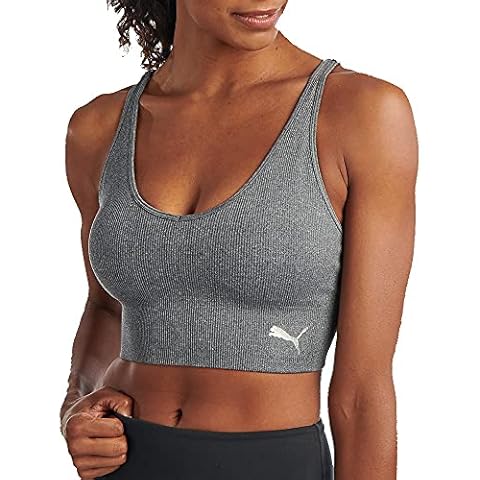 PUMA Women's Heather Grey Sports Bra XL Cover