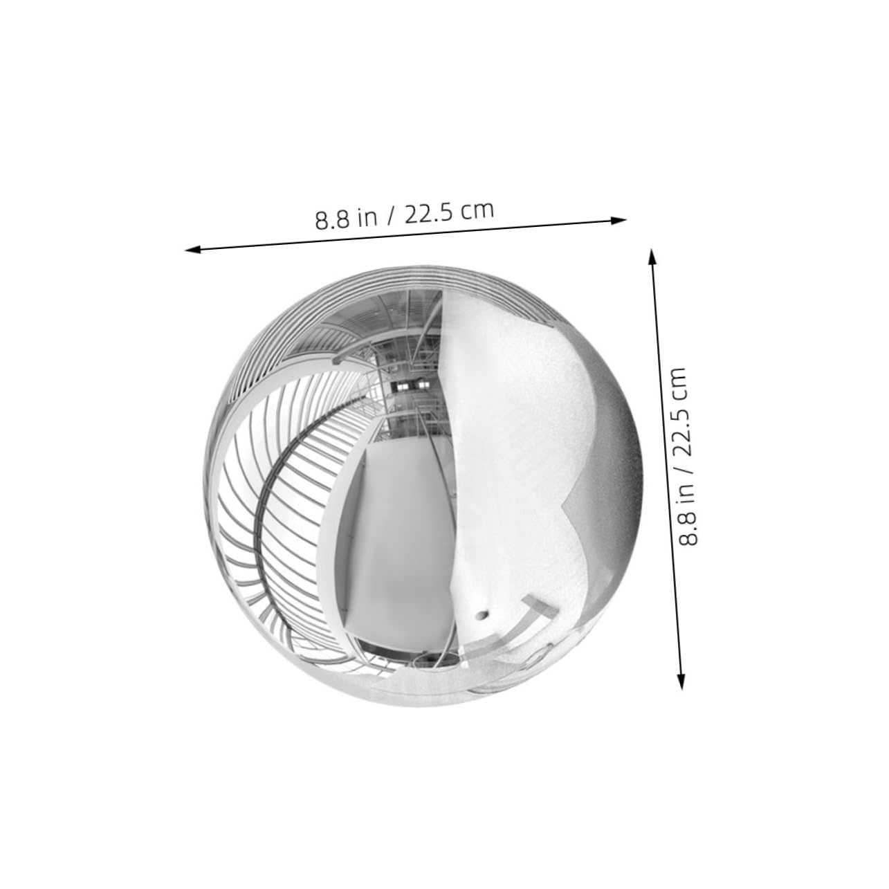 iplusmile Boule de Jardin Acier Inoxydable Poli Miroir Sphère Réfléchissante Creuse et Ornement Flottant pour Décoration Extérieure Terrasse et Piscine