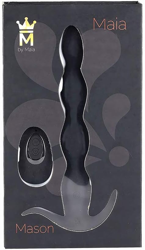 Maia Toys Mason 15-Function Remote Control Rechargeable Anal Butt Plug Dildo