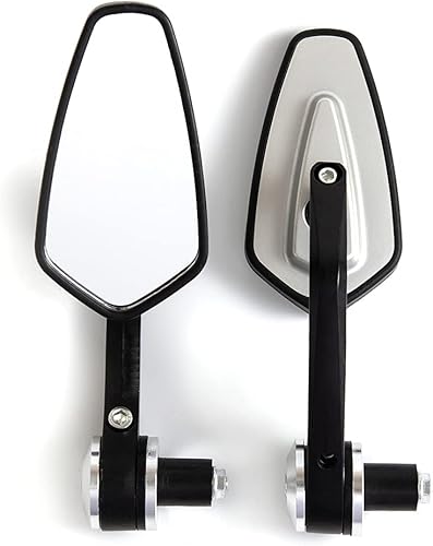 Miniatura 4 de Espejos traseros de extremo de barra de 78 de pulgada de 0.866 in, accesorios de motocicleta, scooters, retrovisor, retrovisor, espejos
