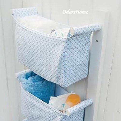 Nursery Storage Baskets - Kids Room Storage Nursery Bins - Diaper Caddy Wall Organizer - Change Table Storage Custom Organizer Baby Girl
