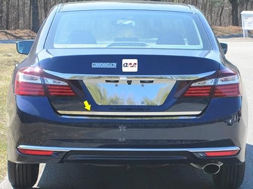 QAA Part RD16281 is a 1 Piece Stainless Steel Rear Deck Trim, Trunk Lid Accent, 0.75