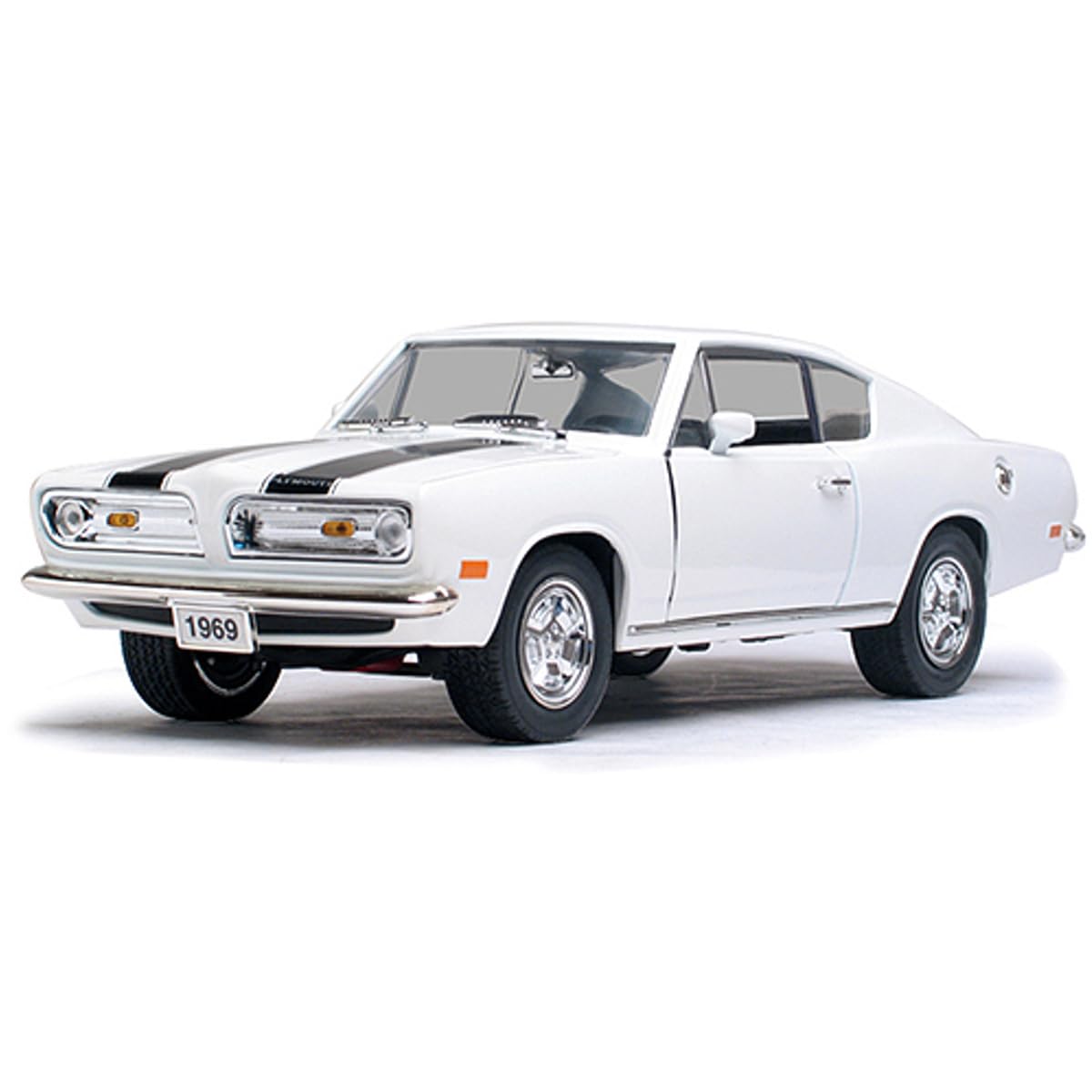 1969 Plymouth Barracuda 1/18シルバー　稀少品 1969 Plymouth Barracuda - Escala 1:18 - Yat Ming : Amazon.com.br