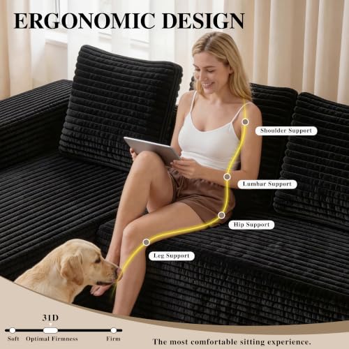 Sofá nube de asiento profundo para un salón moderno y acogedor 5