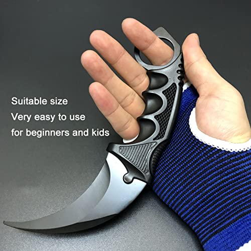 Msgumiho Karambit Knife Trainer No Offensive Karambit Trainer Stainless Steel Practice Training Knife Karambit Knife With Sheath For Beginner 100% Safe Practice Knives Trainer Tool (Black) #TOP4