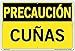 Vestil Caution Sign SI-C-68-D-AC-130-S Aluminum Composite .130" overall size 18.5"W x 12.5"H CHOCK WHEELS, CU?AS
