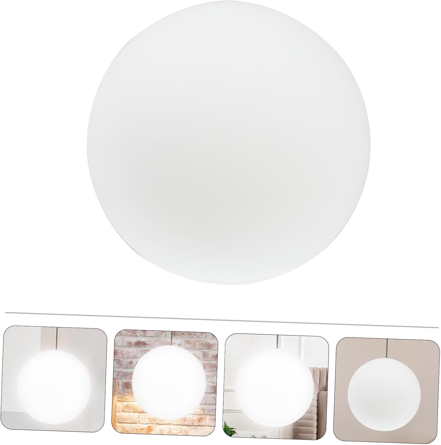 MERRYHAPY 2pcs Frosted Glass Spherical Lampshade Pendant Light Cover Globe Light Accessory for Ceiling Fixtures and Home Decor