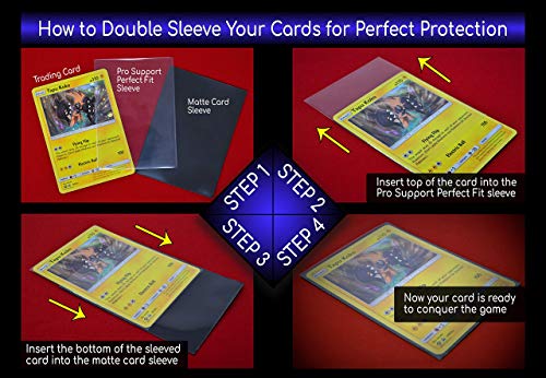 400 Premium Ultra Clear, Perfect For Double Sleeving, Fits Standard Size Trading Cards Magic The Gathering, Pokemon, Dragon Ball Super By Pro Support #TOP1