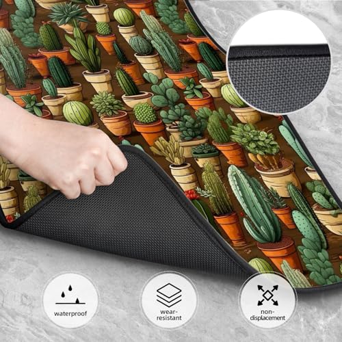 Alfombrillas de coche para evitar desgaste de talón con diseño de cactus 3