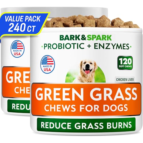 BARK&SPARK Green Grass Chews - Pee Grass Spot Saver Caused by Dog Urine - Urine Neutralizer for...
