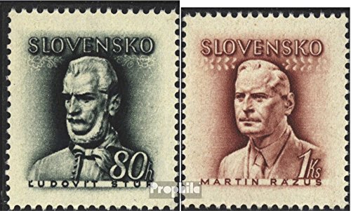 Prophila Collection Slovacchia Michel.-No..: 132-133 (Completa Edizione) 1944 L. Stur e M. Razus (Francobolli per i Collezionisti)