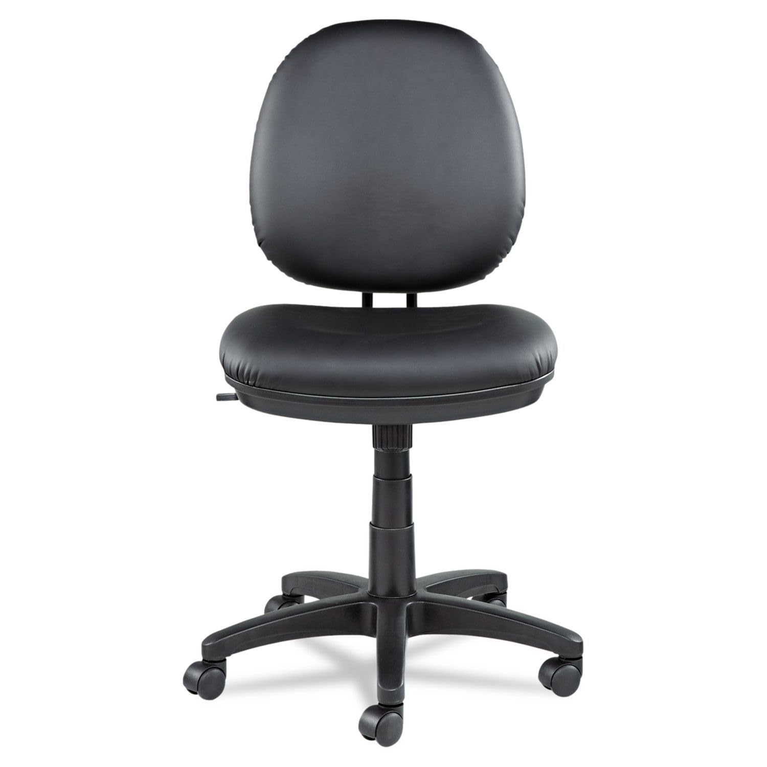 Alera Interval Swivel/Tilt Task Chair with Soft-Touch Leather, Black