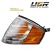 USR MBZ R129 Corner Lights - Replacement Amber/Clear Frost Lens Front Turn Signal Lamps Set (Left + Right) Compatible with 1990-2002 Mercedes Benz R129 Chassis SL Class Roadster
