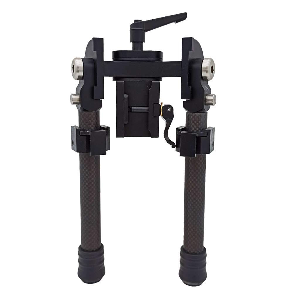 Tactical Carbon Fiber Bipod - Adjustable Height & Swivel For Hunting, Shooting | Fits Picatinny Rails