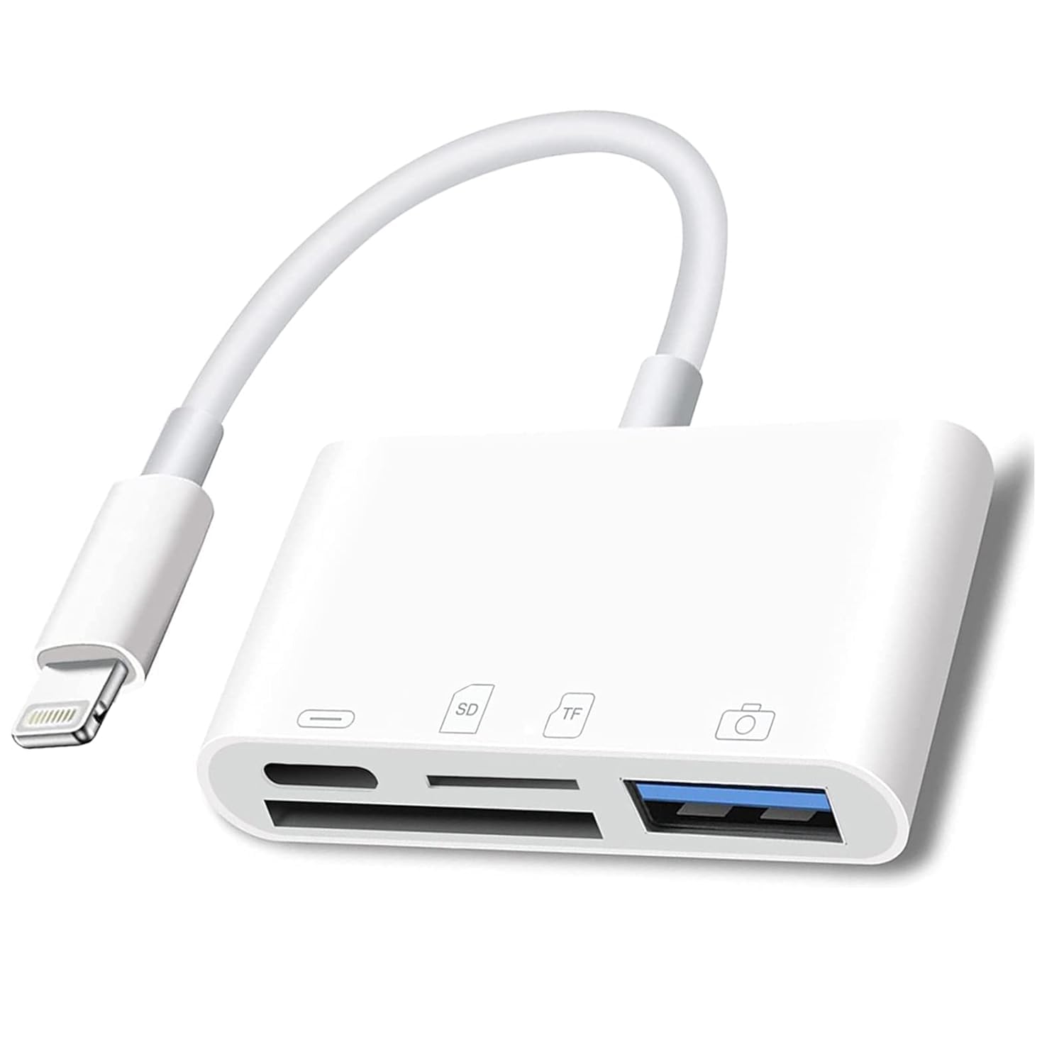 WISTAR for Lightning to SD Card Reader for iPhone,USB Camera Adapter 4 in 1 USB Female OTG Adapter Compatible SD/TF Card, Memory Card Reader Portable USB 3.0 Adapter,Sd Card Adapter-image-31