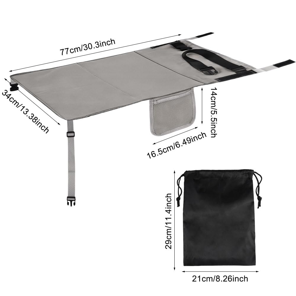 Reposapiés de Avión para Niños, Cama de Avión para Bebé, Extensión de Asiento de Avións, Cama de Viaje de Avións Portátil Plegable, Cuna Avióne Infantil, para Volar, Automóviles, Trenes (Gris) — view 2
