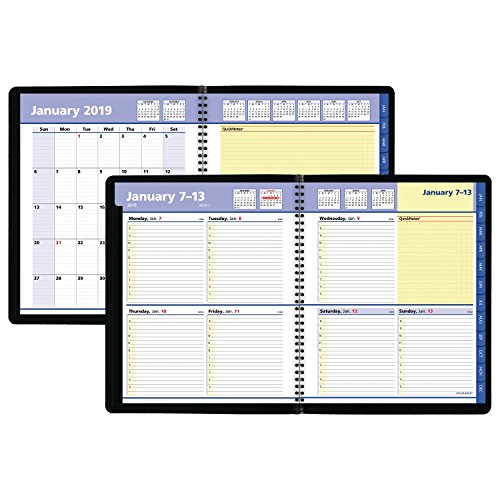 At-A-Glance 2019 Weekly & Monthly Planner / Appointment Book, Quicknotes, 8" X 10", Large, Black (760105) #TOP7