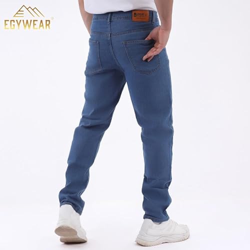 EGYWEAR Men's medum blue slim fit pants size 36 SLM01-166 medum blue-36