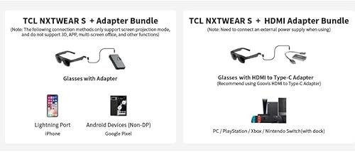 Miniatura 9 de TCL NXTWEAR S con micro OLED de 201 pulgadas, gafas RayNeo XR  Gafas de visualización de video 1080P, sonido estéreo dinámico, película 3D, trabajo