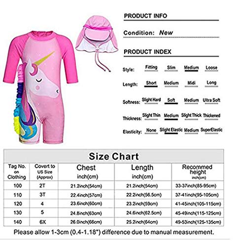 WonderBabe Girls UV Protection Swimsuit Costume da...