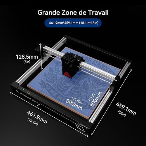 Machine de gravure haute précision 0,01mm ATOMSTACK Swift 12W pour bois - 4