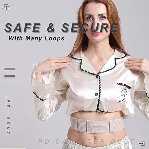 Pd Cotton Belt Peritoneal Dialysis Catheter Supplies Stretchy Breathable Abdominal Holder Accessories Adjustable For Secure Dialysis Line Peg G Feeding Tube Women Men Small(24"-35") #TOP1