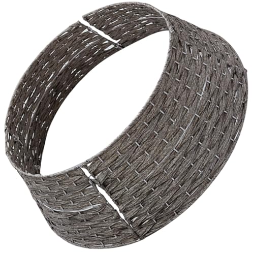 Jupe de sapin de Noël gris petit, support réutilisable et cache-pied rond rustique