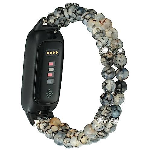 Pulsera de cuentas compatible con Fitbit Inspire 3 para mujer miniatura 2