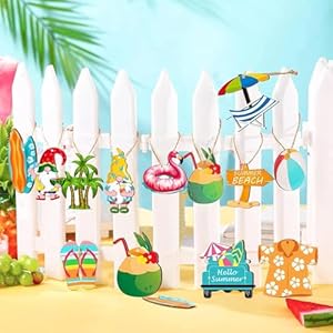 Summer Ornaments for Tree Wood, 24 Pcs Christmas Tree Decorations Hanging Ornaments for Holiday Home Indoor Outdoor Decorations Summer Ornaments for Tree Wood 24 Pcs Christmas Tree Decorations Hanging Ornaments for Holiday Home Indoor Outdoor Decorations