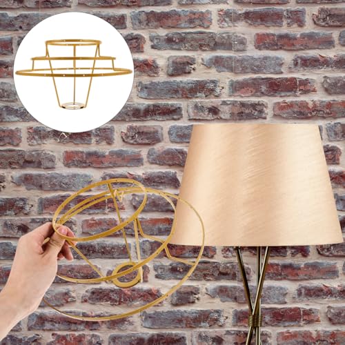 Image of DOITOOL Lampshade Frame 11 Inch Metal Wire Ring Support for DIY Light Fixtures Table Wall Pendant Lamp Replacement Cage Guard