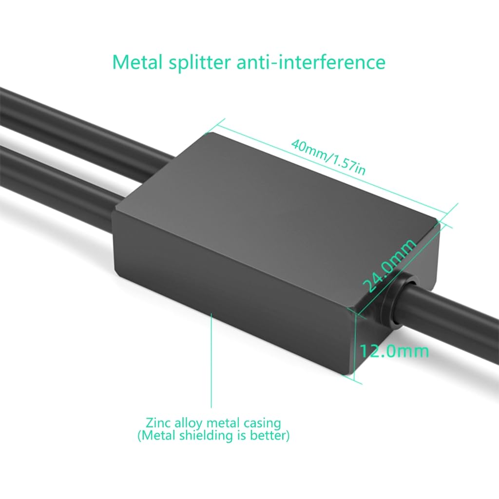 Cavo splitter professionale a Y a 3 pin, adattatore per microfoni da 2 femmina a 1 maschio