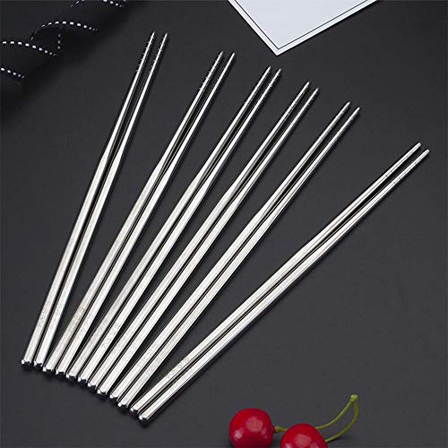 Pauzinhos de aço inoxidável Estrutura oca Isolamento térmico Anti-escaldadura e antiderrapante Pauzi