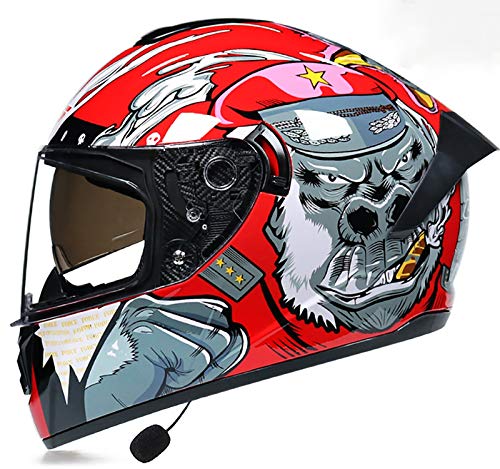 [Materiali per casco da motociclista]: calotta aerodinamica in ABS, EPS multi-densità, lenti anti-UV, fibbia a sgancio rapido, sottogola rinforzato.