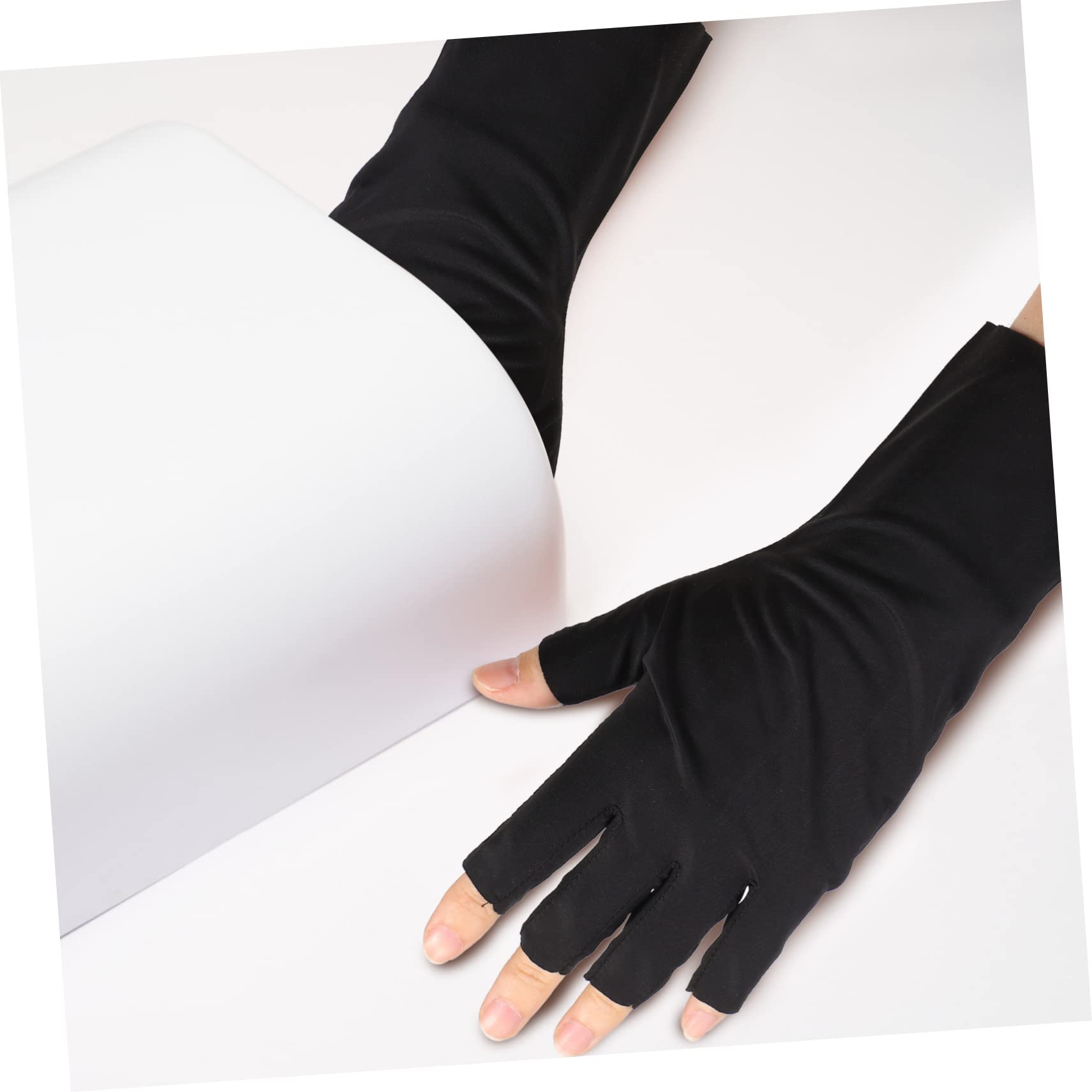 FRCOLOR 3 Set Di Guanti Per Unghie Guanti Per Unghie in Gel Per Manicure Per Donne E Ragazze Design Senza Dita Materiale in Nylon Elastico Confortevole 4 Paia * 3