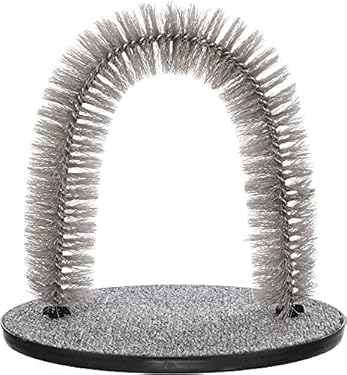 AMAZON - TRIXIE Cat Massager and Self Grooming Arch, Bristle Ring Brush, Carpet Base Scratcher, Cat Self Groomer
