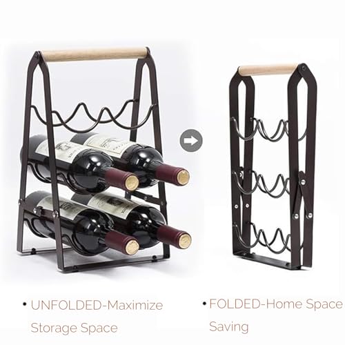 Casier à vin pliable sans assemblage idéal pour l'organisation des bouteilles - 7