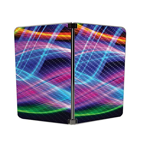 Image of MIGHTY SKINS MightySkins Carbon Fiber Skin for Microsoft Surface Duo - Light Waves | Protective, Durable Textured Carbon Fiber Finish | Easy to Apply, Remove, and Change Styles | Made in The USA