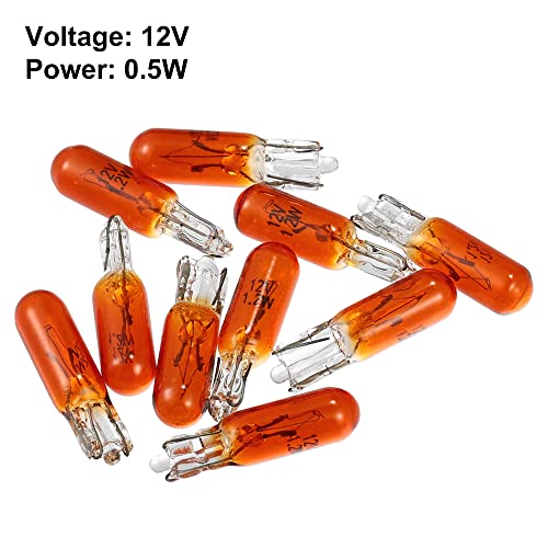 X AUTOHAUX 10 luces LED ambar T5 12V para automóviles miniatura 6
