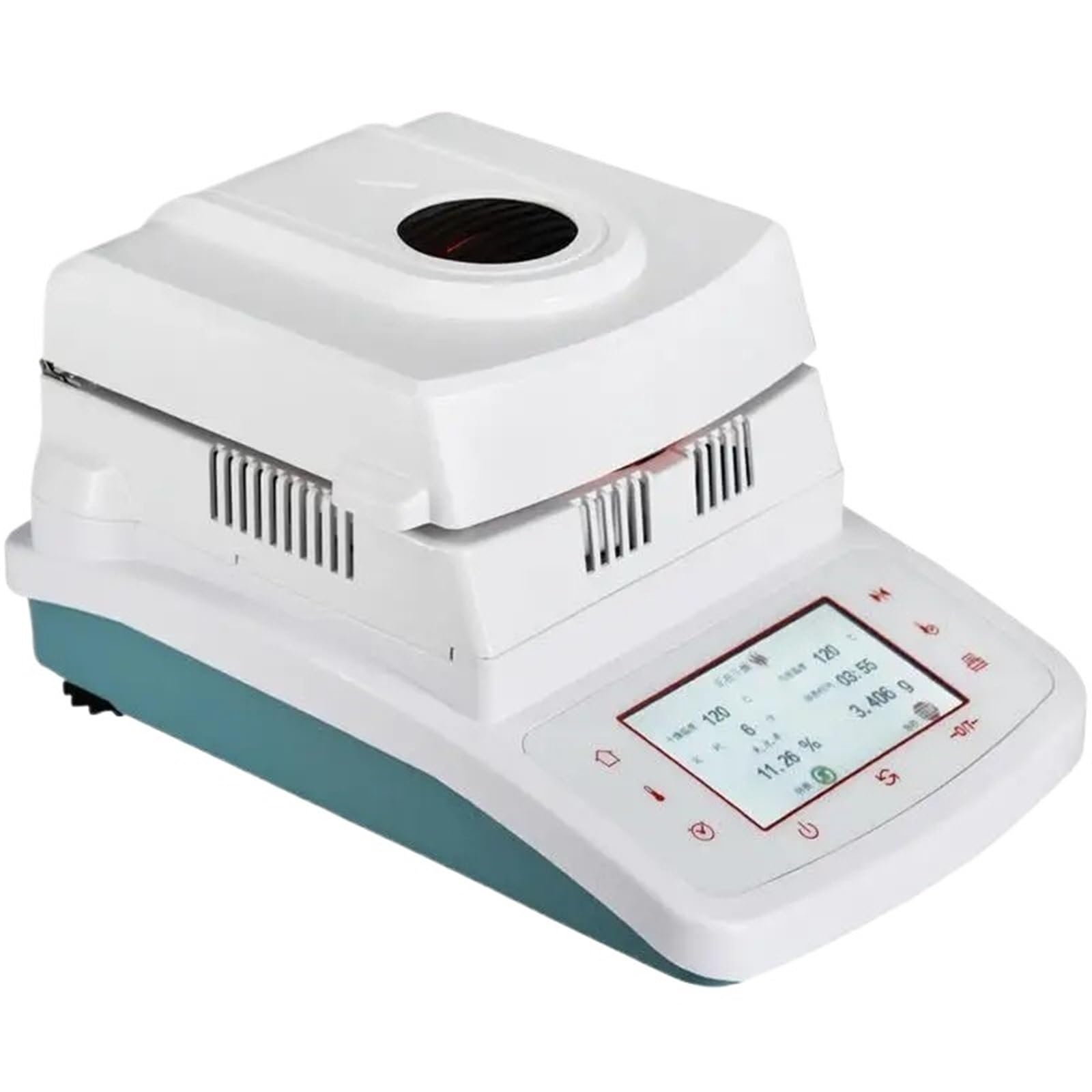 Analizzatore rapido 50g/0.005 100g/0.005 Analizzatore automatico di umidità for riscaldamento alogeno Tester Tè, cereali, mangimi, mais, plastica,Giardino,Prato,Interno,Uso esterno(100g 0.005)