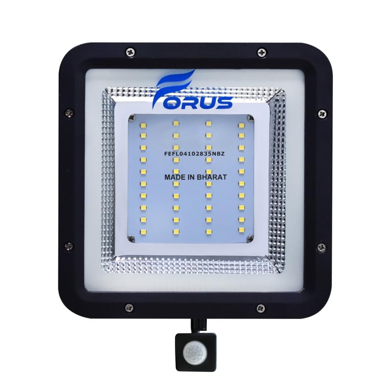 Image of Forus 30W LED Flood Light Blue with Motion Sensor Auto On Off Day Night Mode Waterproof Outdoor Security Light for Garden Parking Garage Factory Warehouse Shop High Bright Floodlight 4Yr Warranty-1Pc