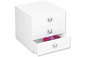 White Makeup Organizer with 3 Drawers