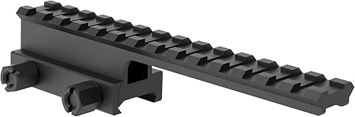 Miniatura 4 de 14-Slot Picatinny Weaver Riser Mount, (1"0.83"0.5" Height), 5.7" Length Flat Top Mount Adapter and Riser