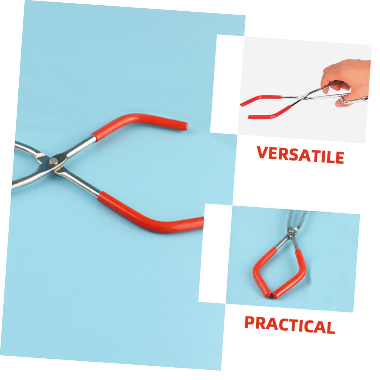 2 Pièces Pince à Bécher Pinces Pour Bouillottes Pince De Laboratoire Pince à Flacon Élévateur De Pot De Conserve Équipement D'expérimentation Pinces De Laboratoire Métal Rouge